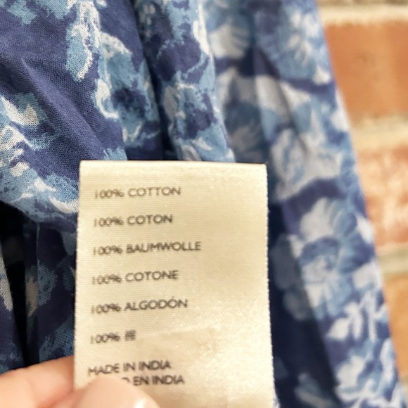 We The Free Floral Blue Women's Top Size M - Picture 6 of 10